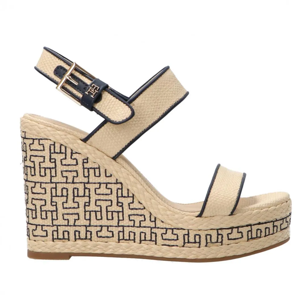 PLATFORM TH MONO RAFIA WEDGE Beige