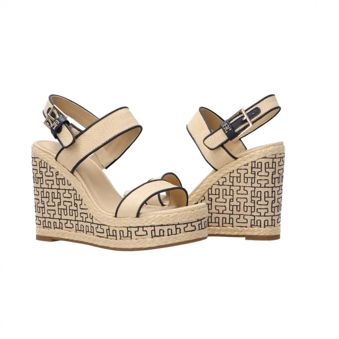 PLATFORM TH MONO RAFIA WEDGE Beige