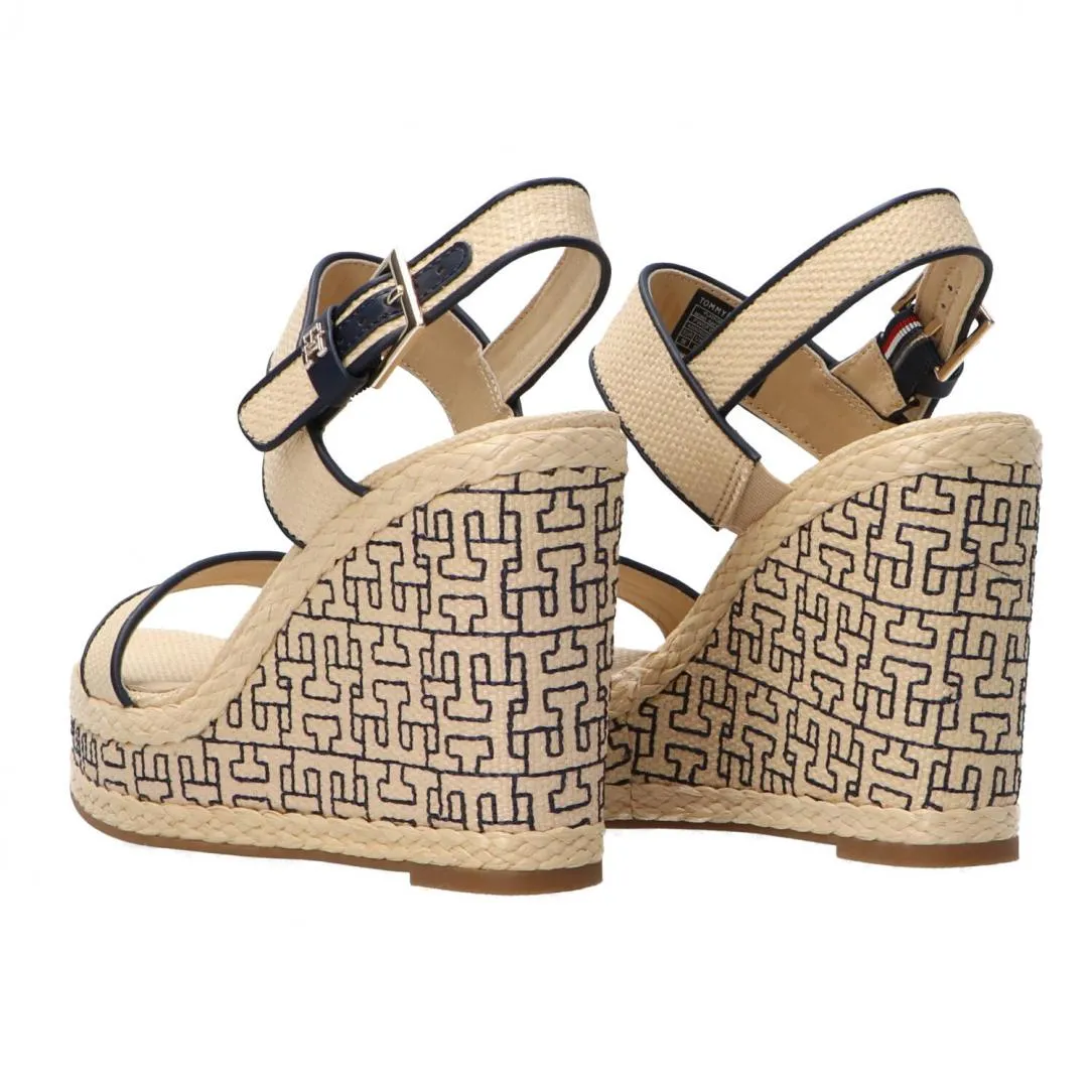PLATFORM TH MONO RAFIA WEDGE Beige