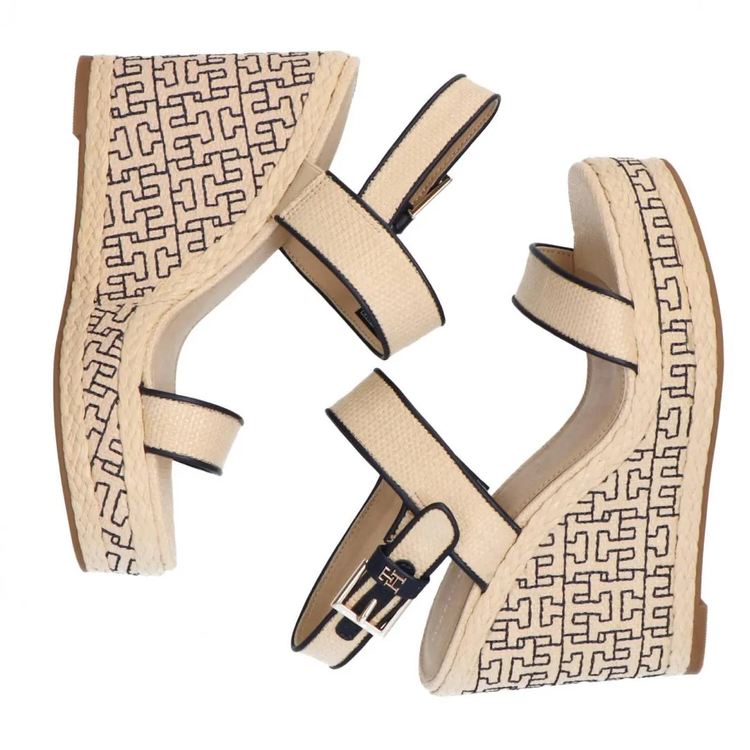 PLATFORM TH MONO RAFIA WEDGE Beige