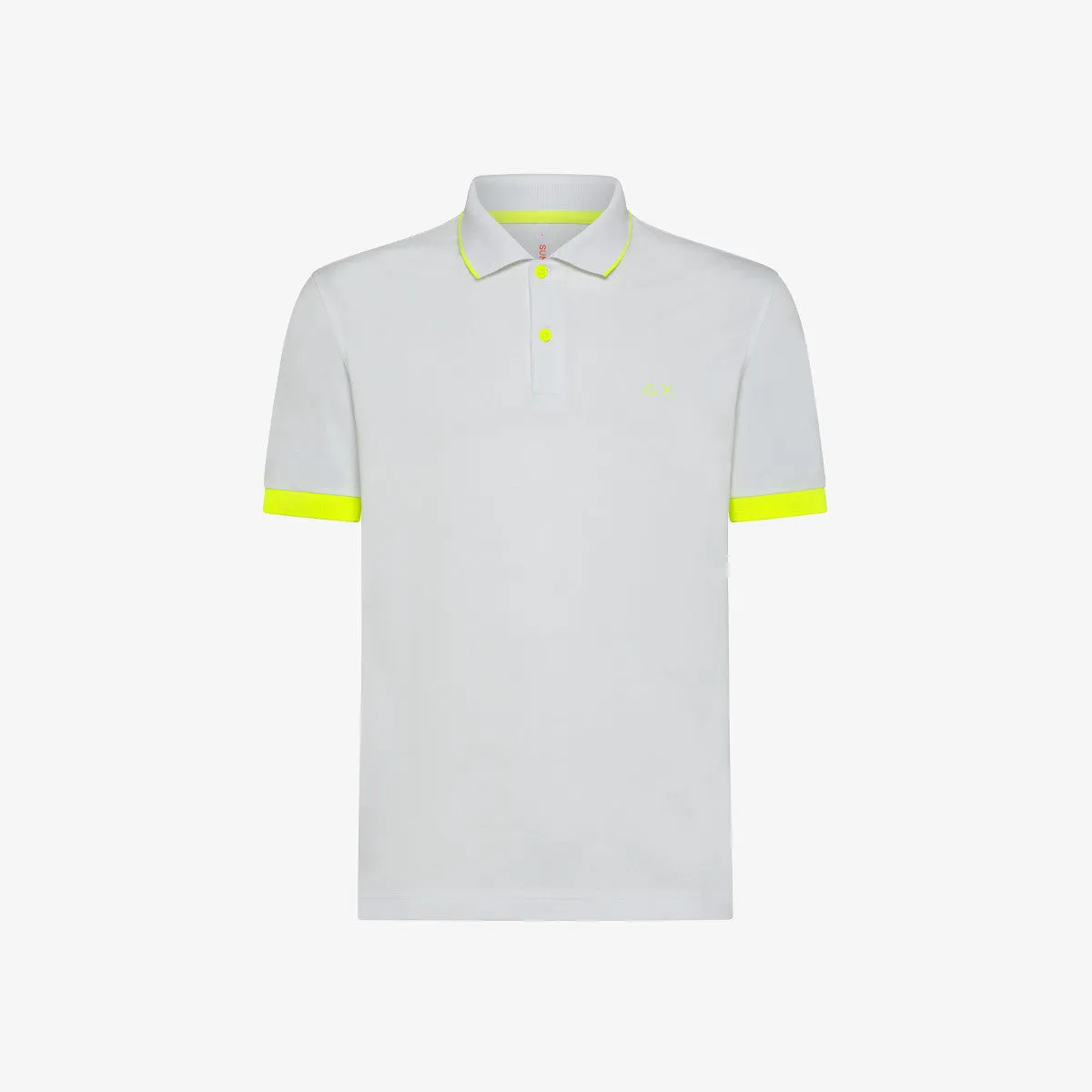 Polo with Fluo Contrasts Sun68 / White