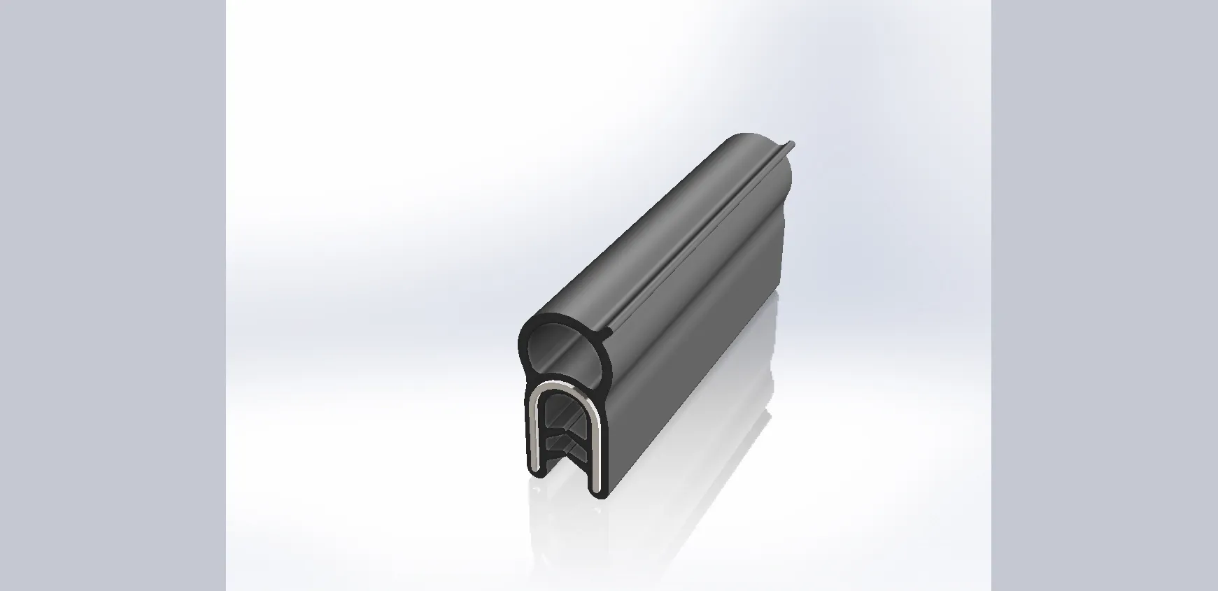 Protezione bordi RS PRO in EPDM, col. Nero, 10m x 22 mm x 10mm