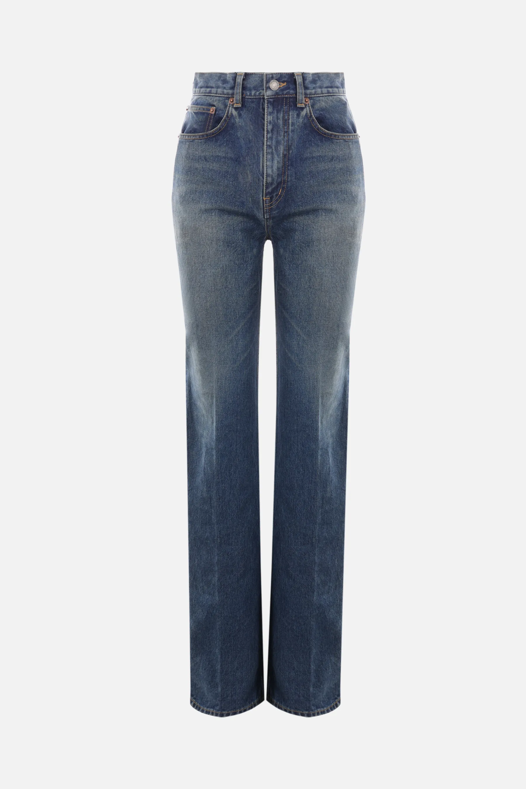 SAINT LAURENT jeans a gamba dritta Clyde in denim