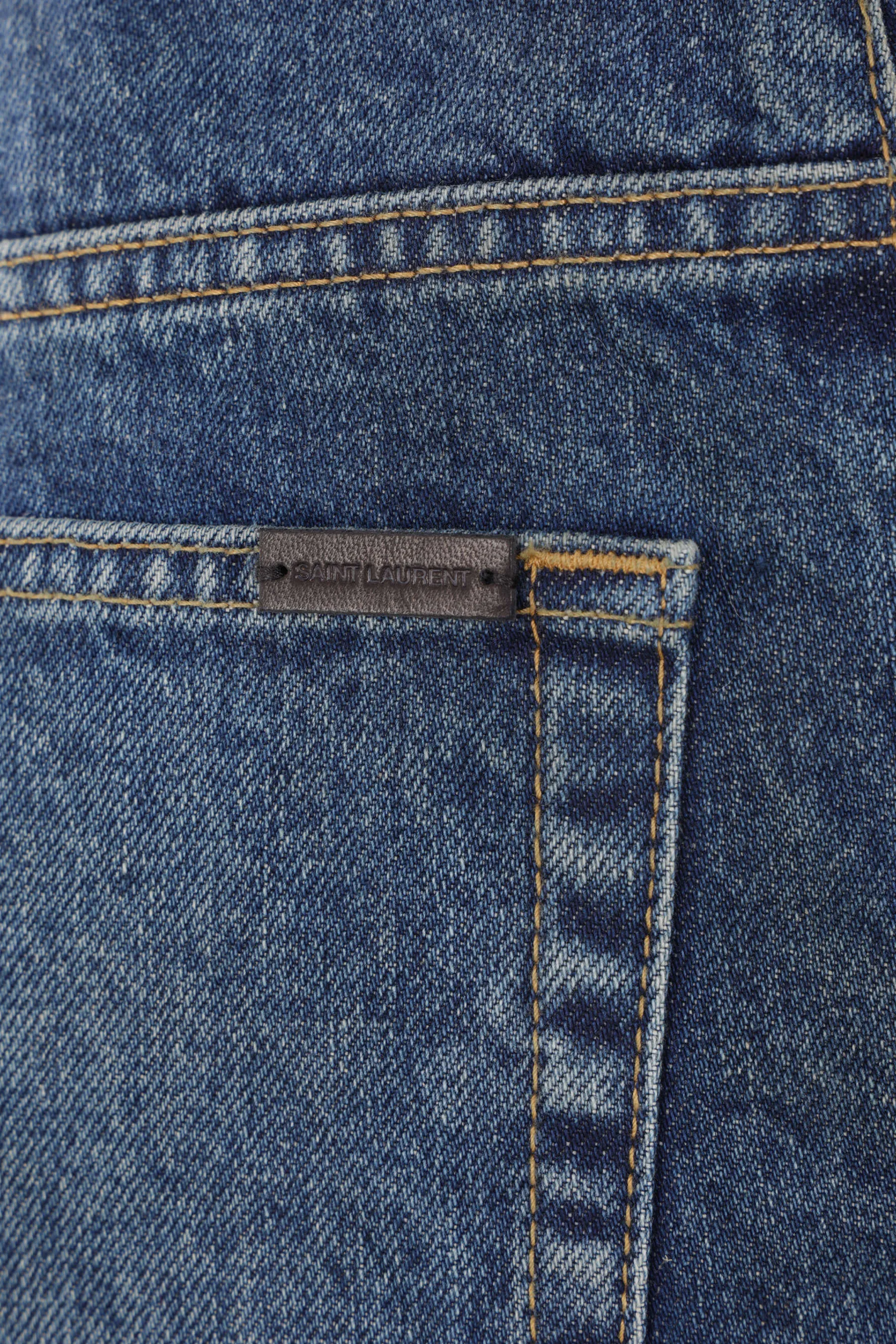 SAINT LAURENT jeans a gamba dritta Clyde in denim