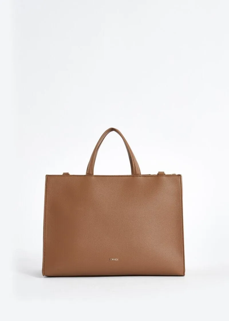 Shopping bag in rafia e similpelle