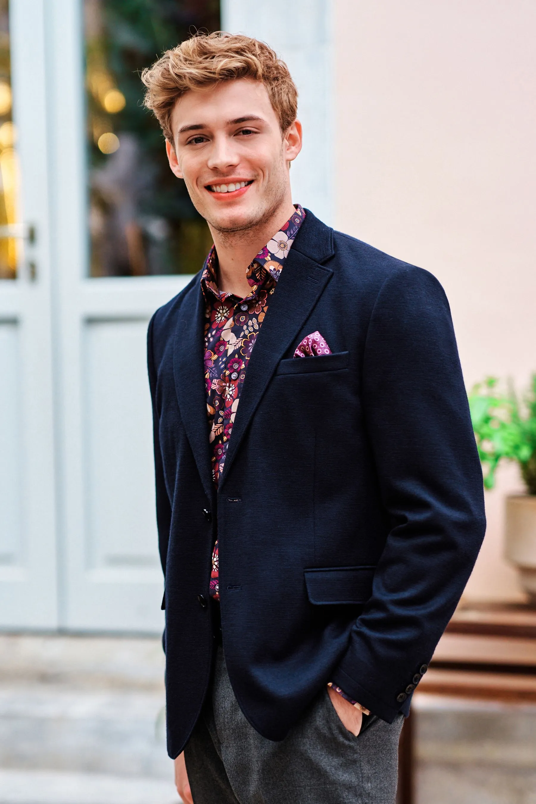 Signature - Blazer Blend in jersey e lana italiana    