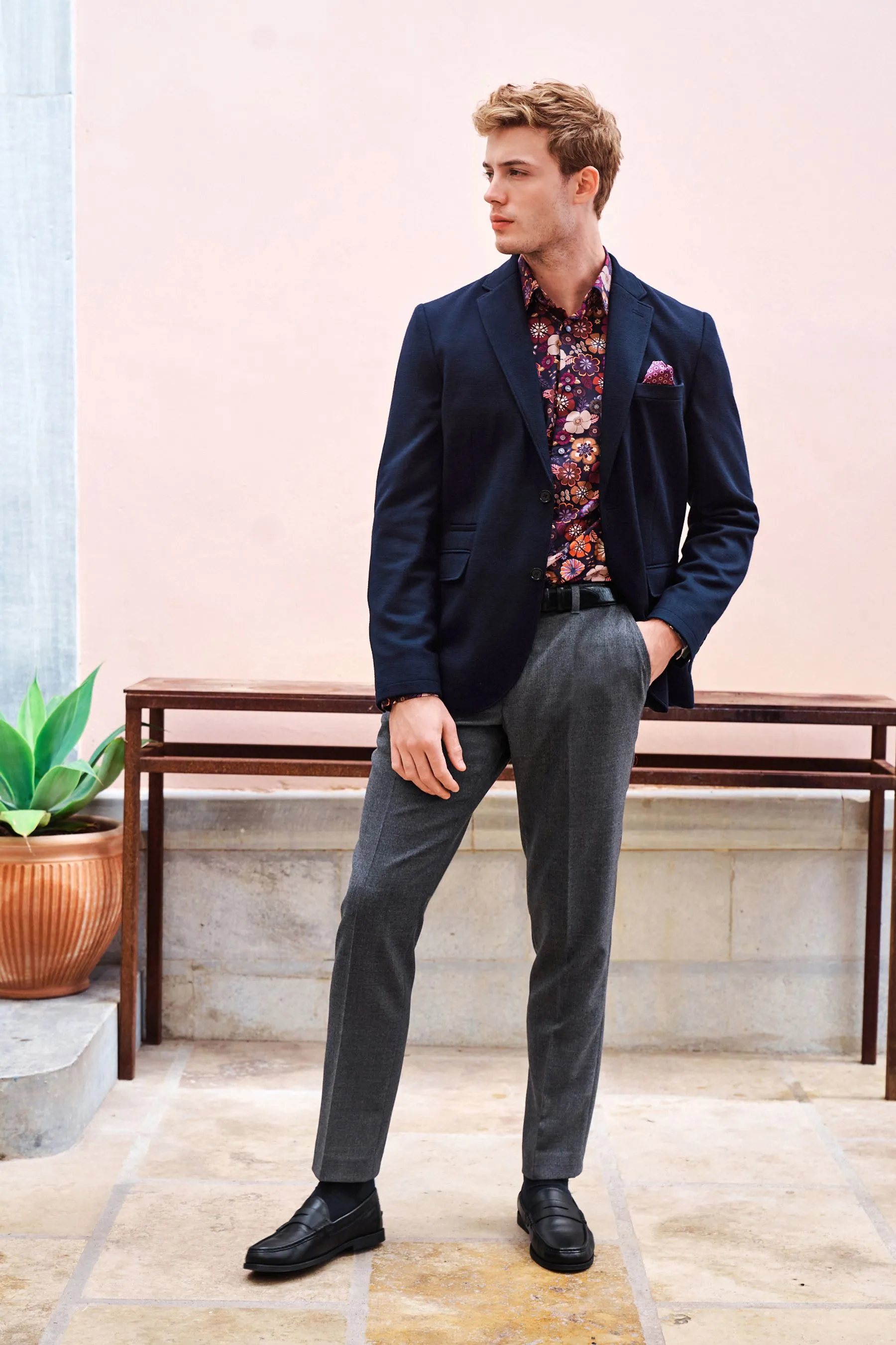 Signature - Blazer Blend in jersey e lana italiana    