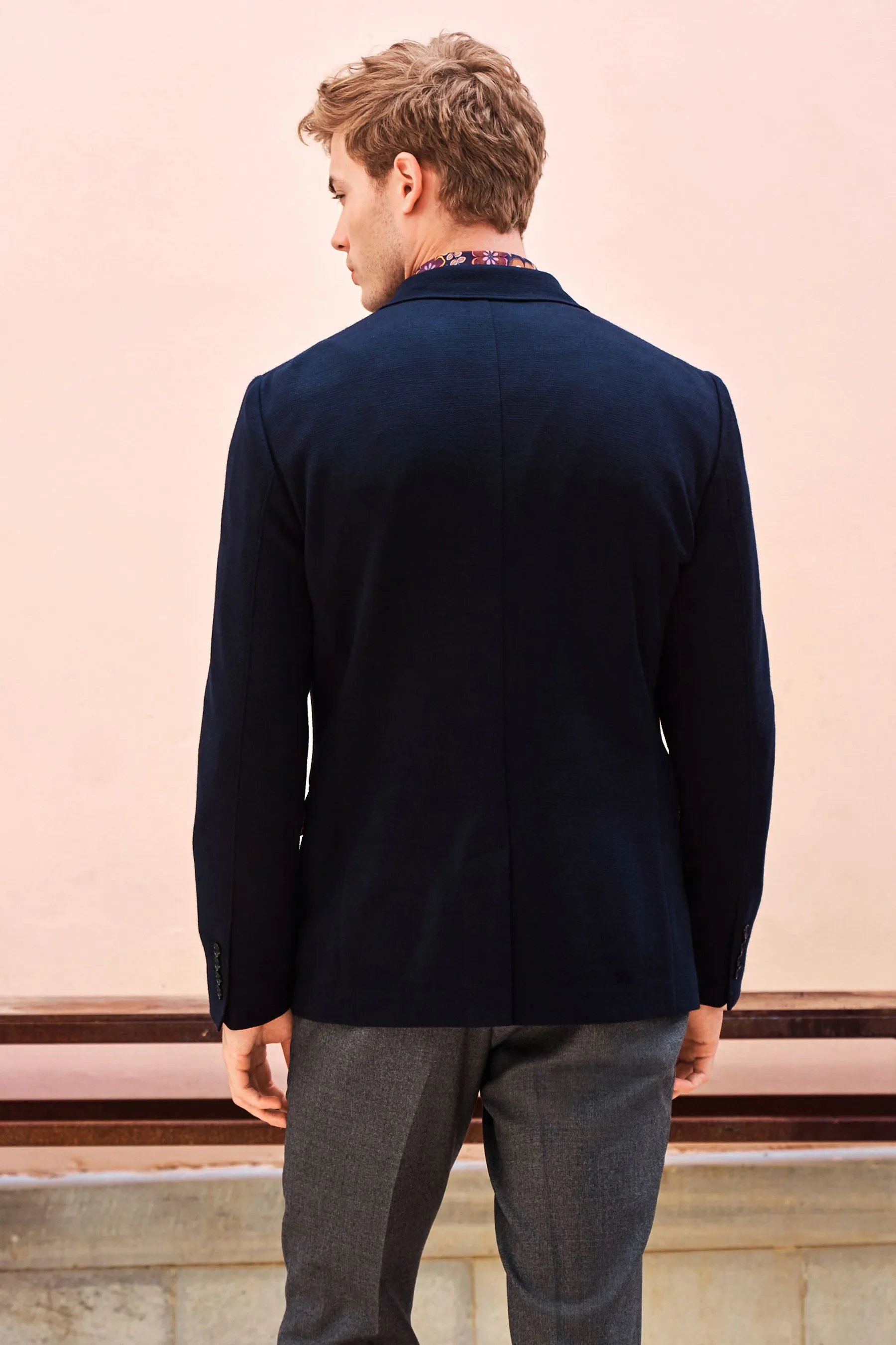 Signature - Blazer Blend in jersey e lana italiana    