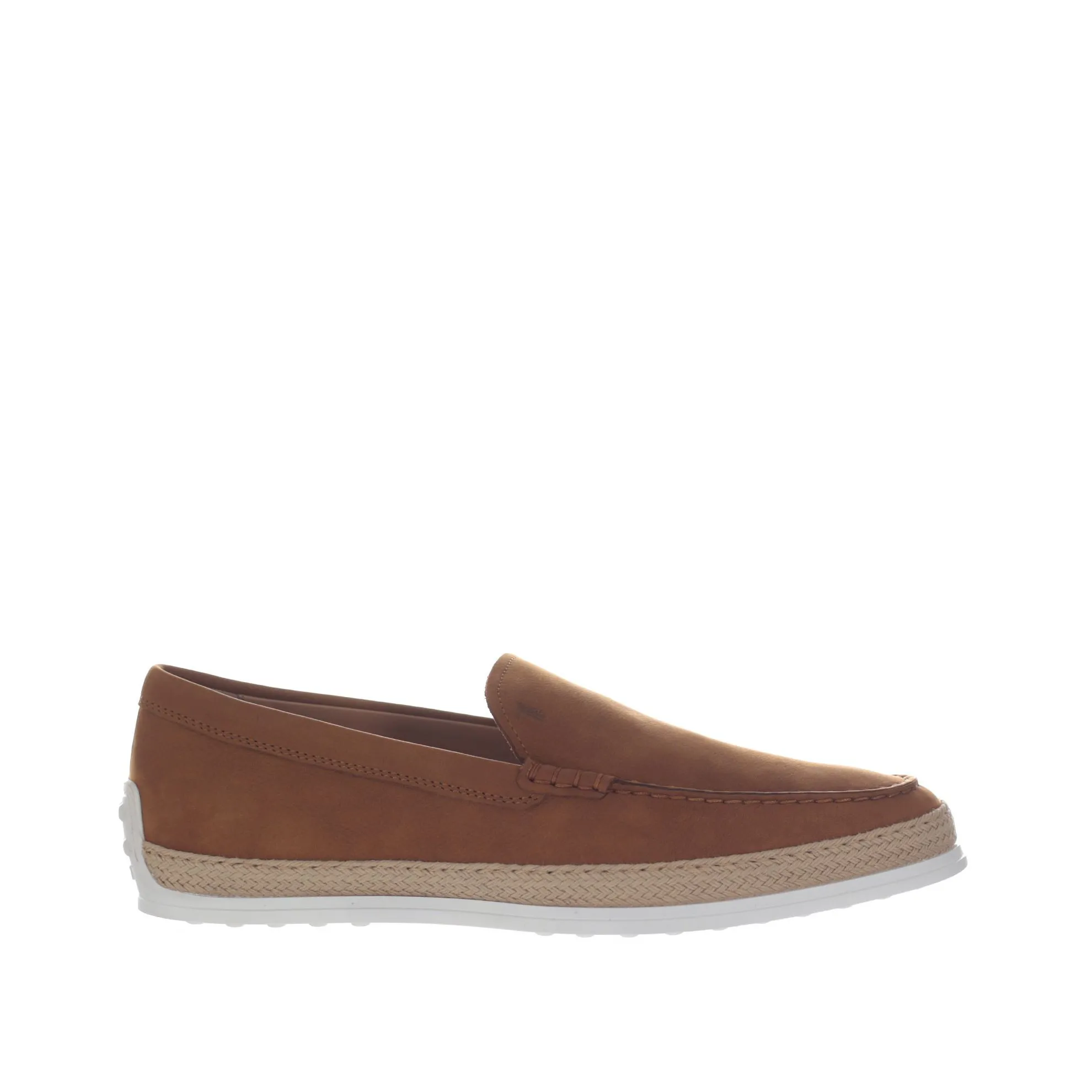 Slip on in nabuk con gommini e rafia