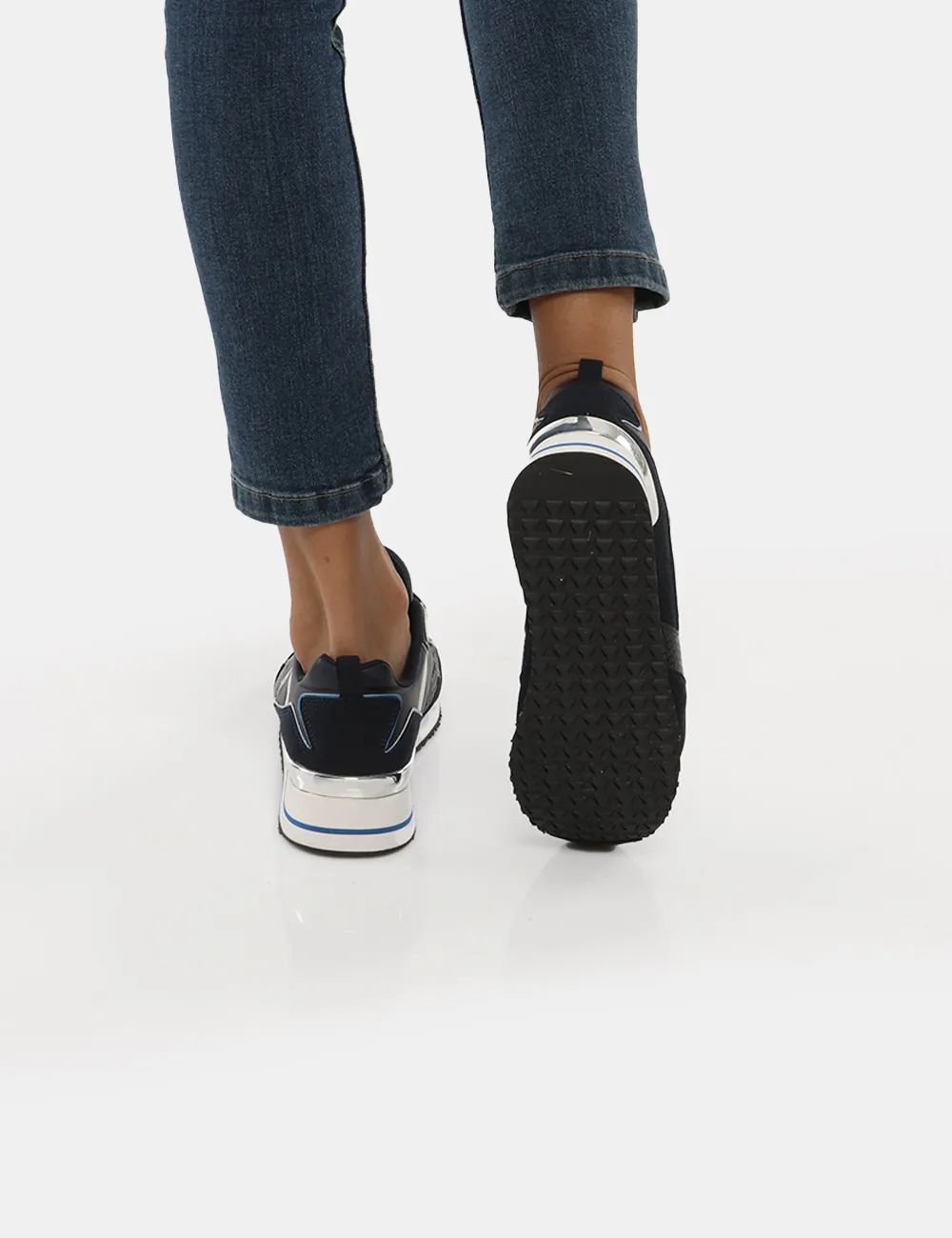 Sneakers U.S. Polo Assn con inserti argento