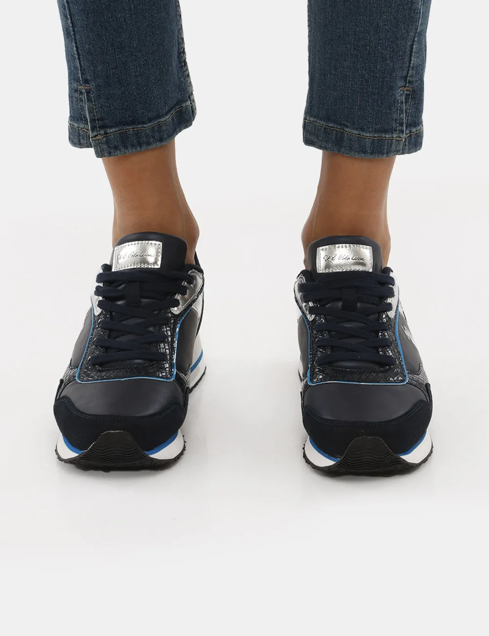 Sneakers U.S. Polo Assn con inserti argento