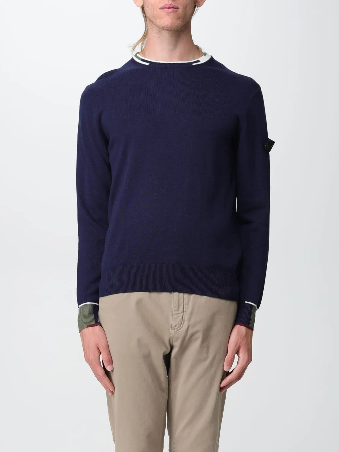 Sweater with Contrasting Details / Blue