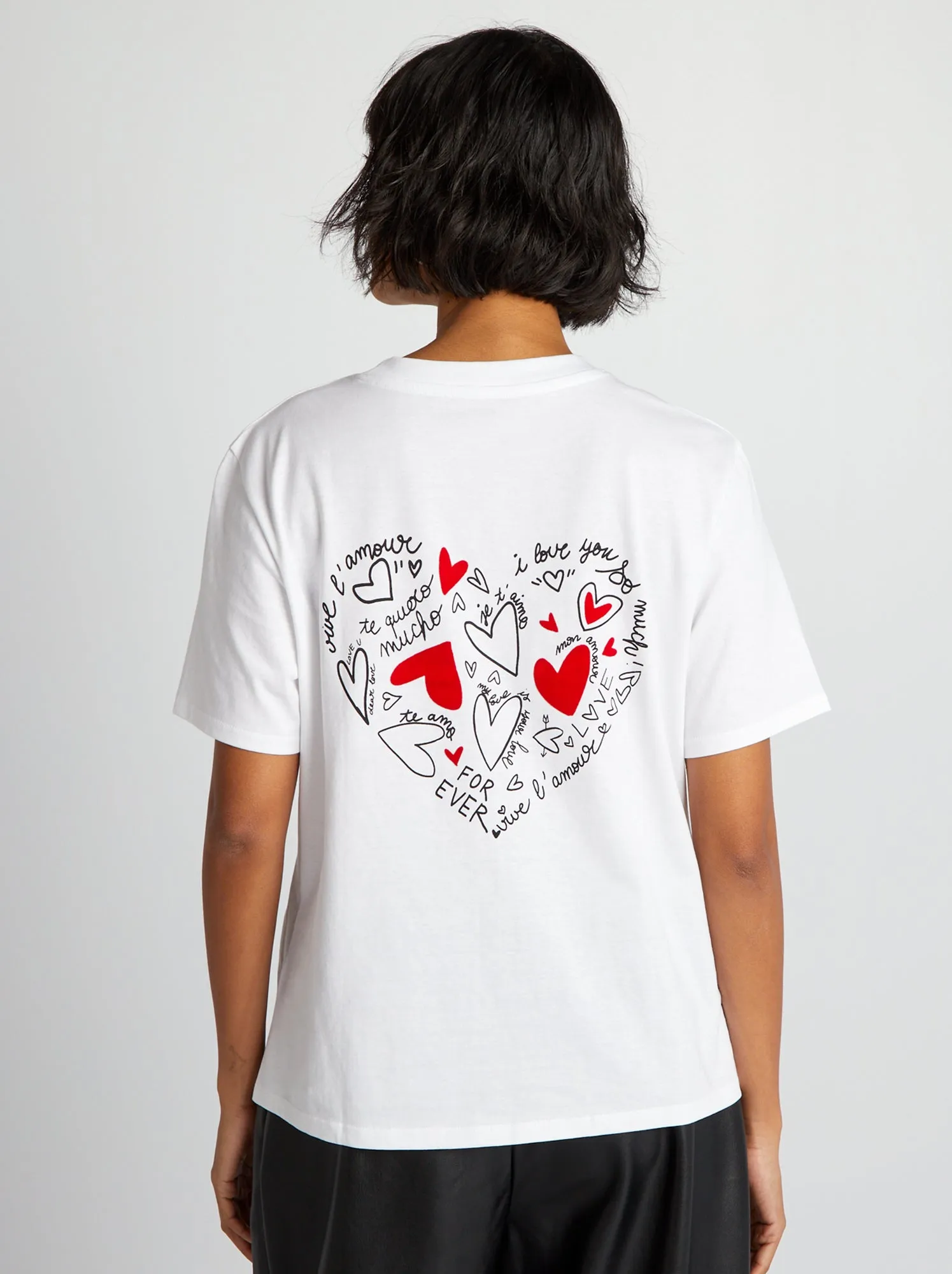 T-shirt basica speciale san valentino - BIANCO