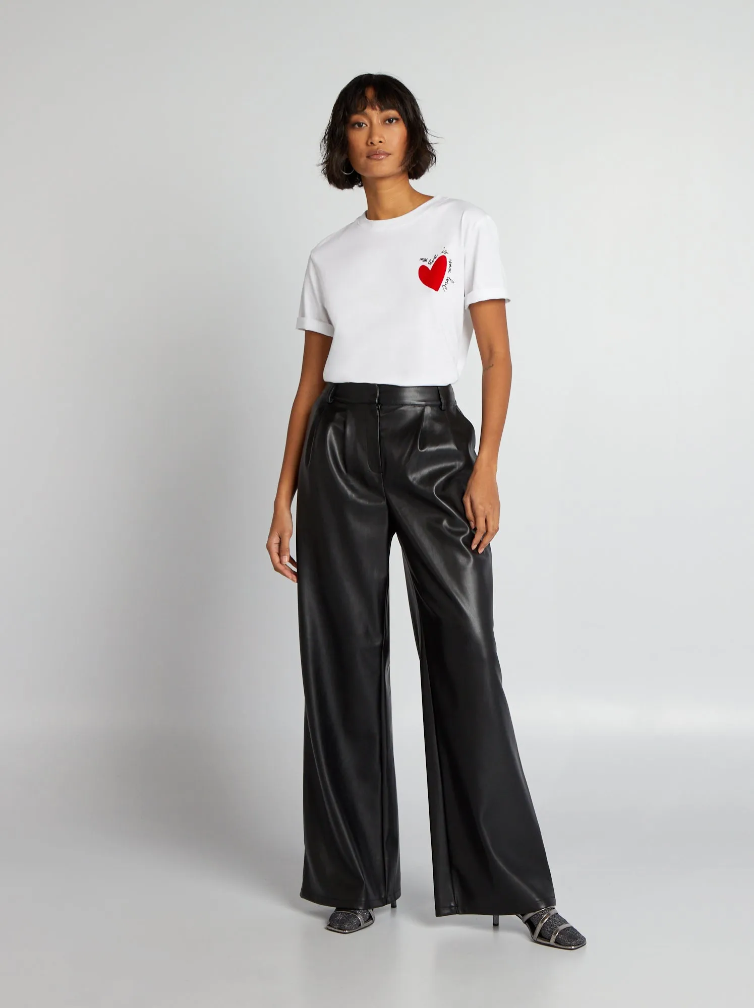 T-shirt basica speciale san valentino - BIANCO