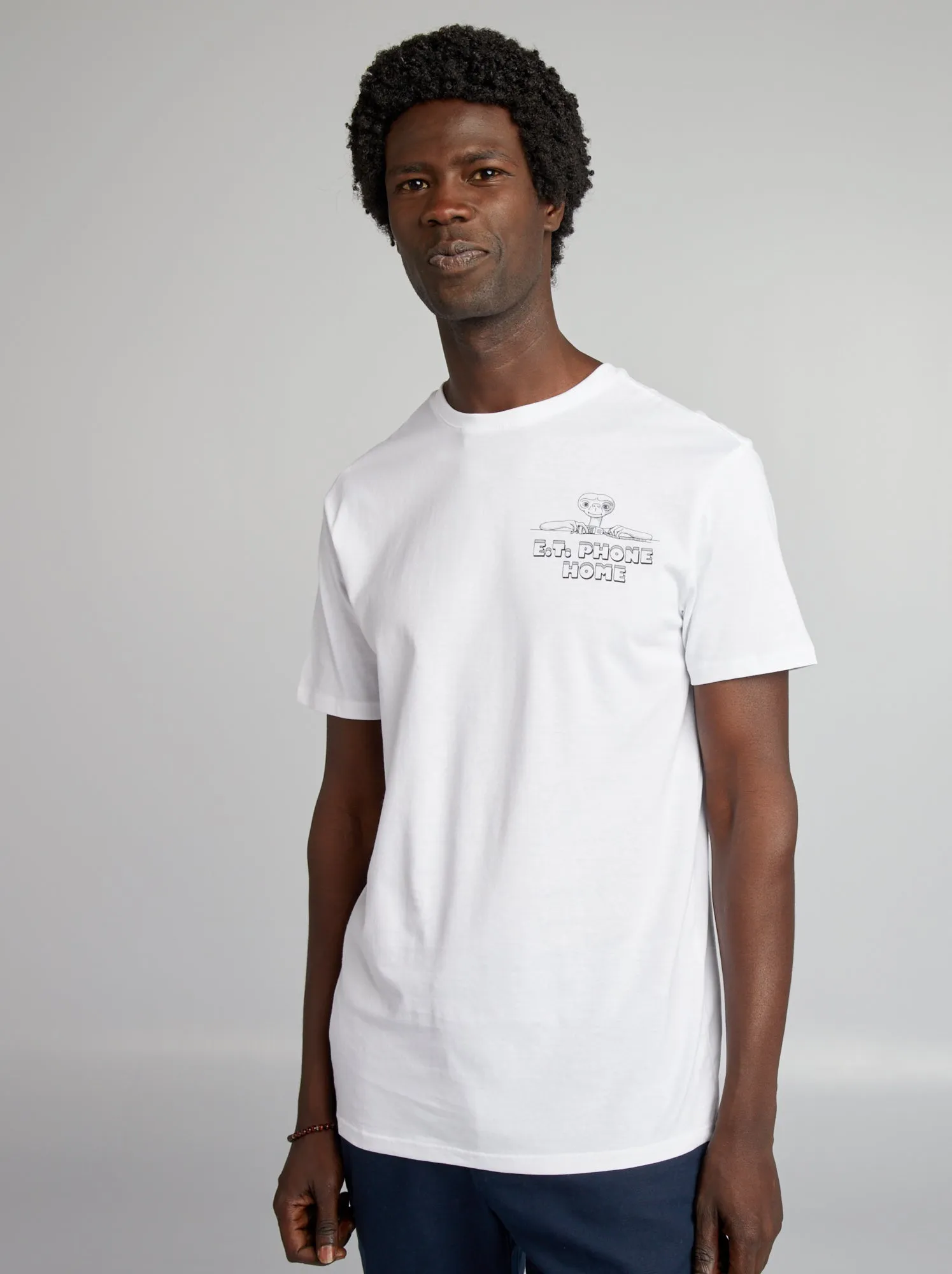 T-shirt 'ET' scollo tondo - BIANCO