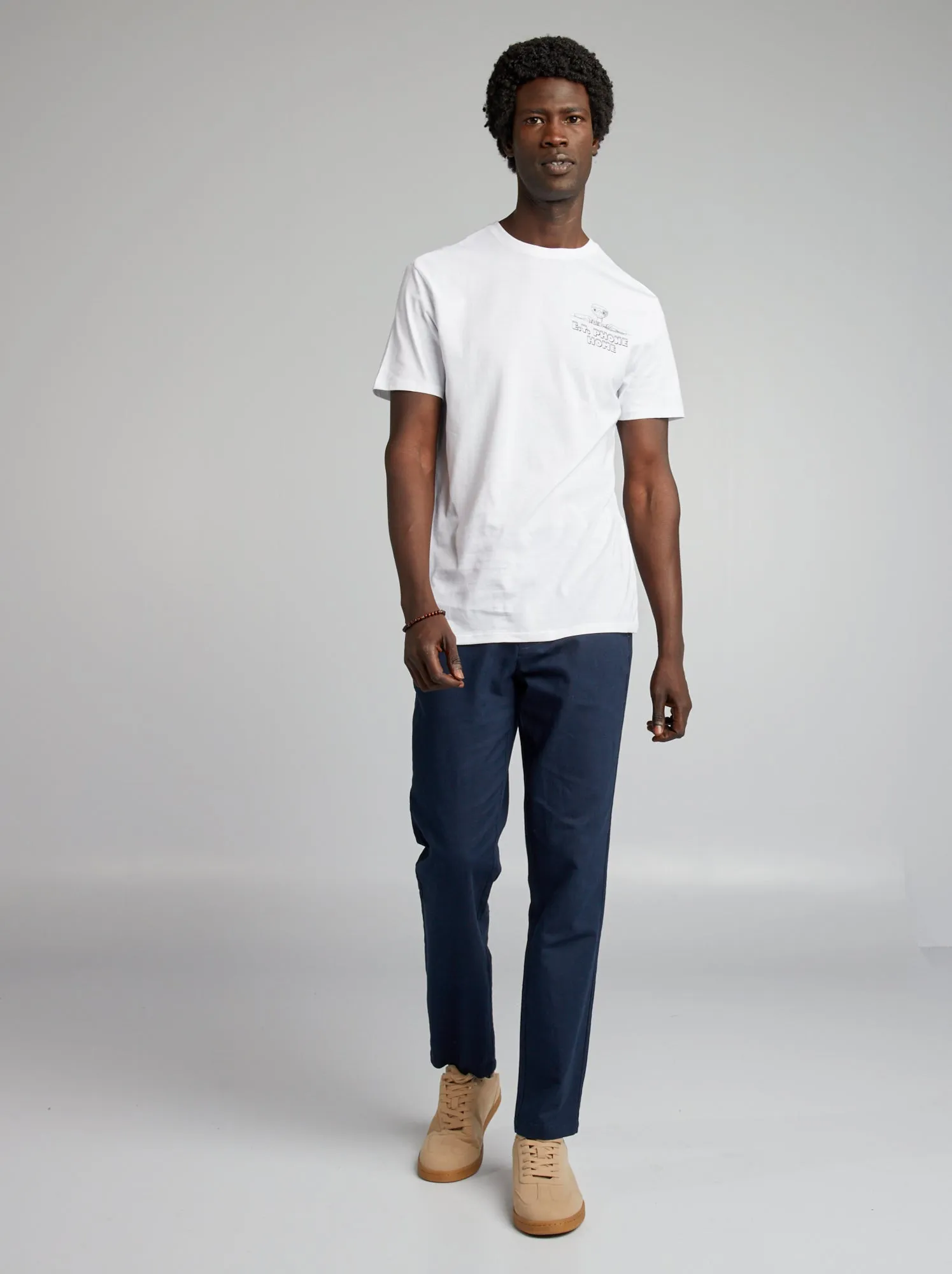 T-shirt 'ET' scollo tondo - BIANCO