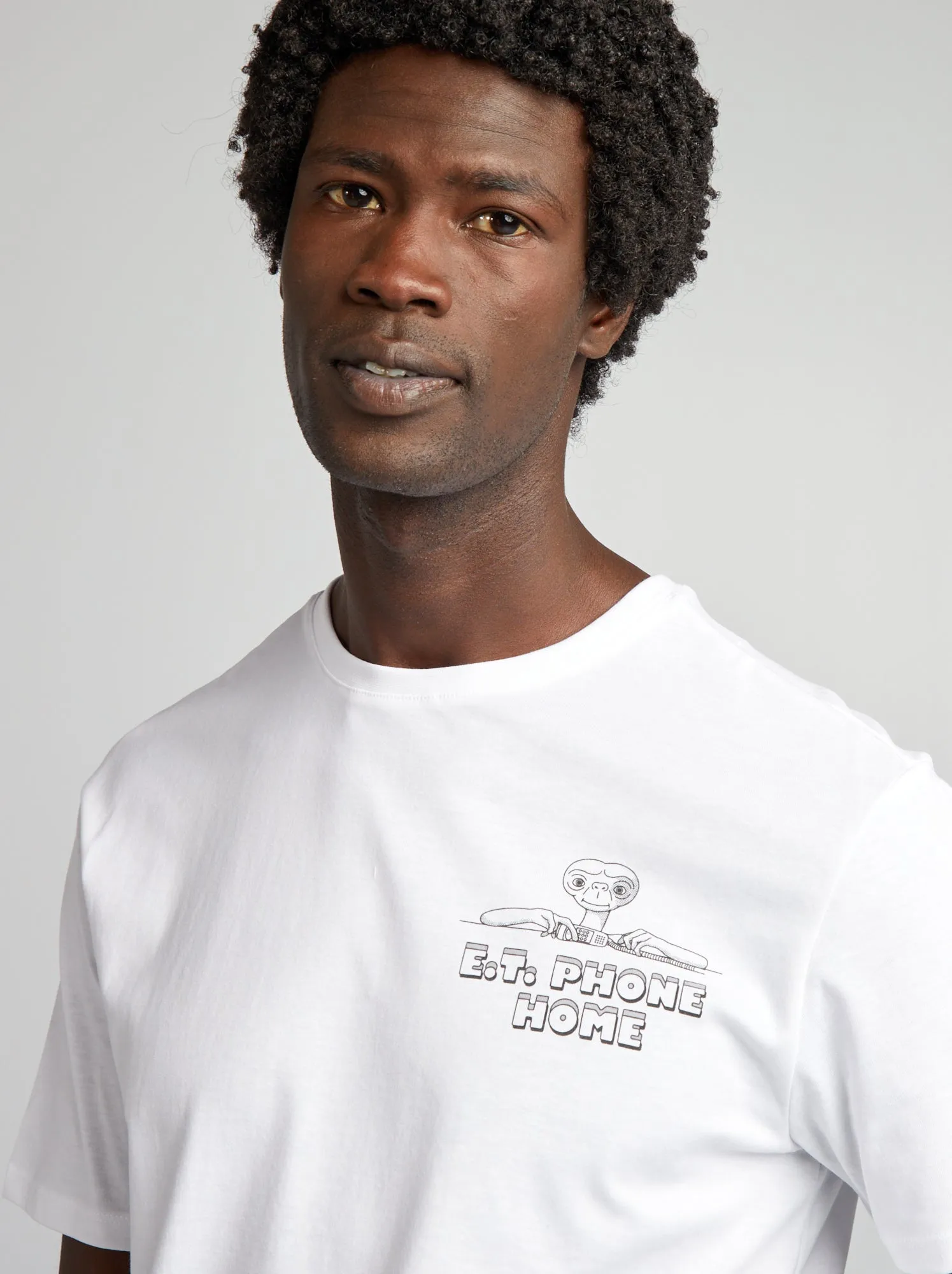 T-shirt 'ET' scollo tondo - BIANCO
