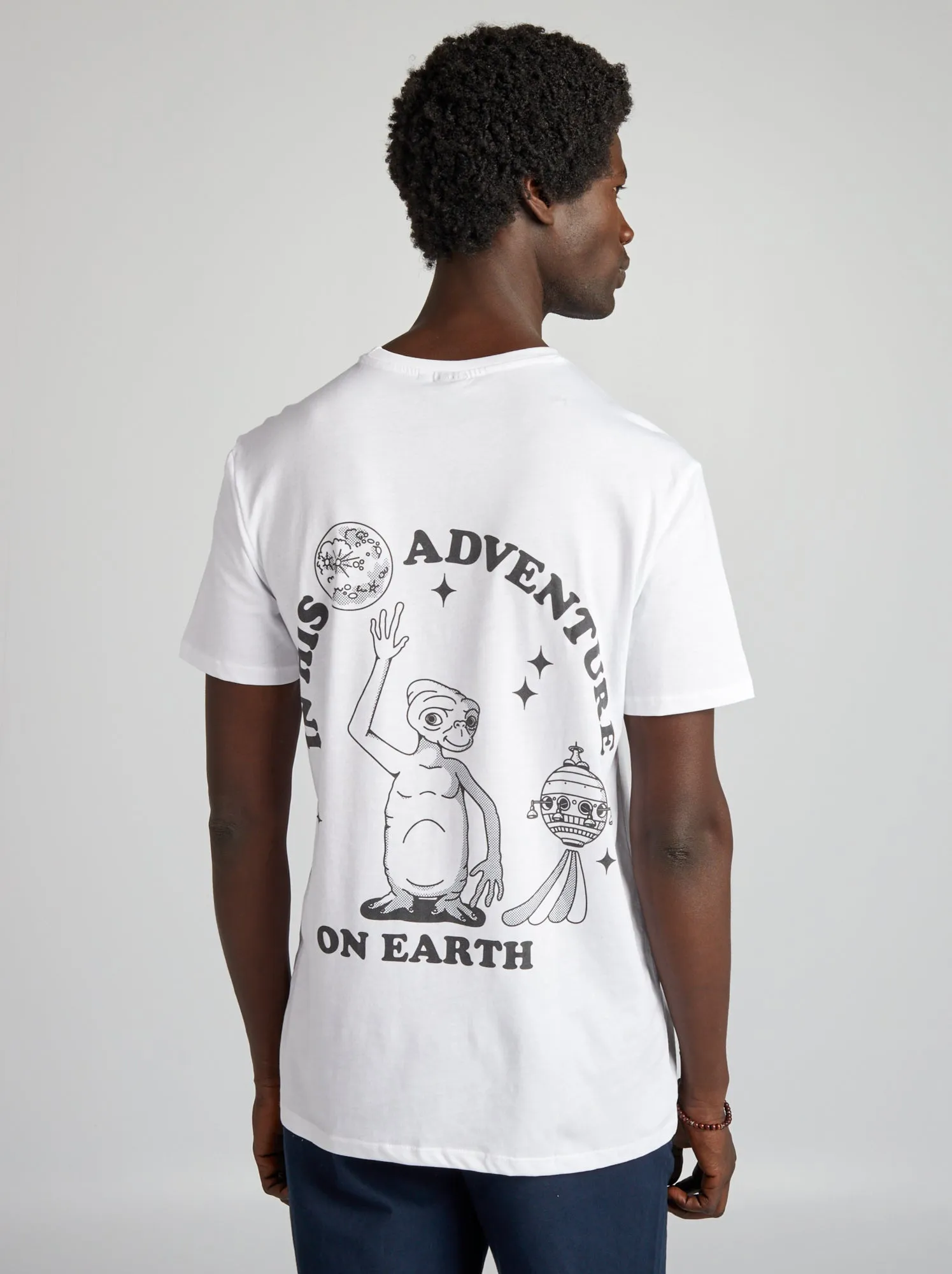 T-shirt 'ET' scollo tondo - BIANCO
