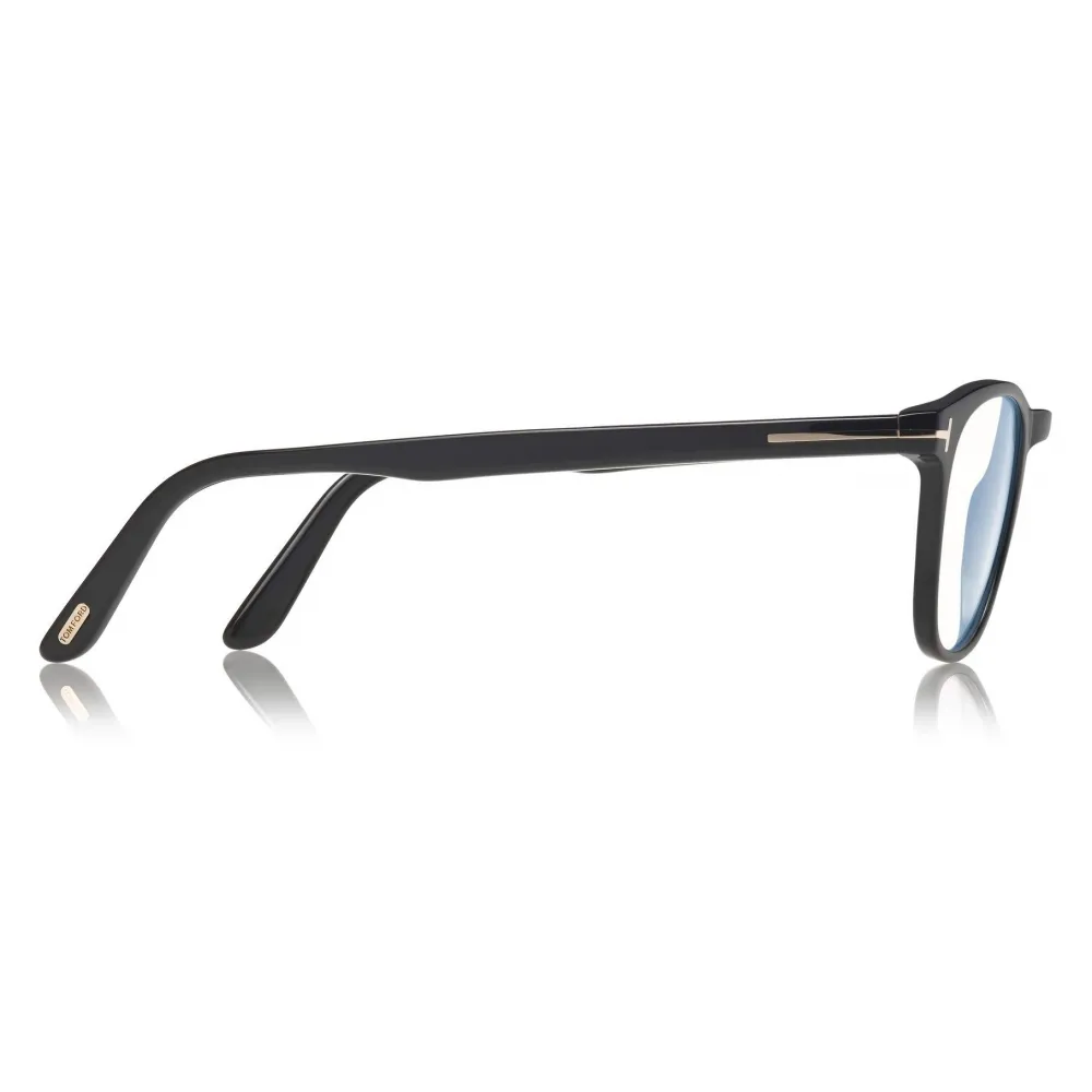 Tom Ford - Blue Block Soft Round Opticals Glasses - Occhiali da Vista Rotondi - Nero - FT5625-B - Tom Ford Eyewear