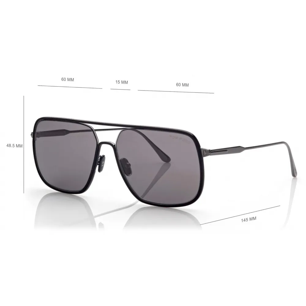 Tom Ford - Cliff Sunglasses - Occhiali da Sole Navigator - Nero - FT1015 - Occhiali da Sole - Tom Ford Eyewear