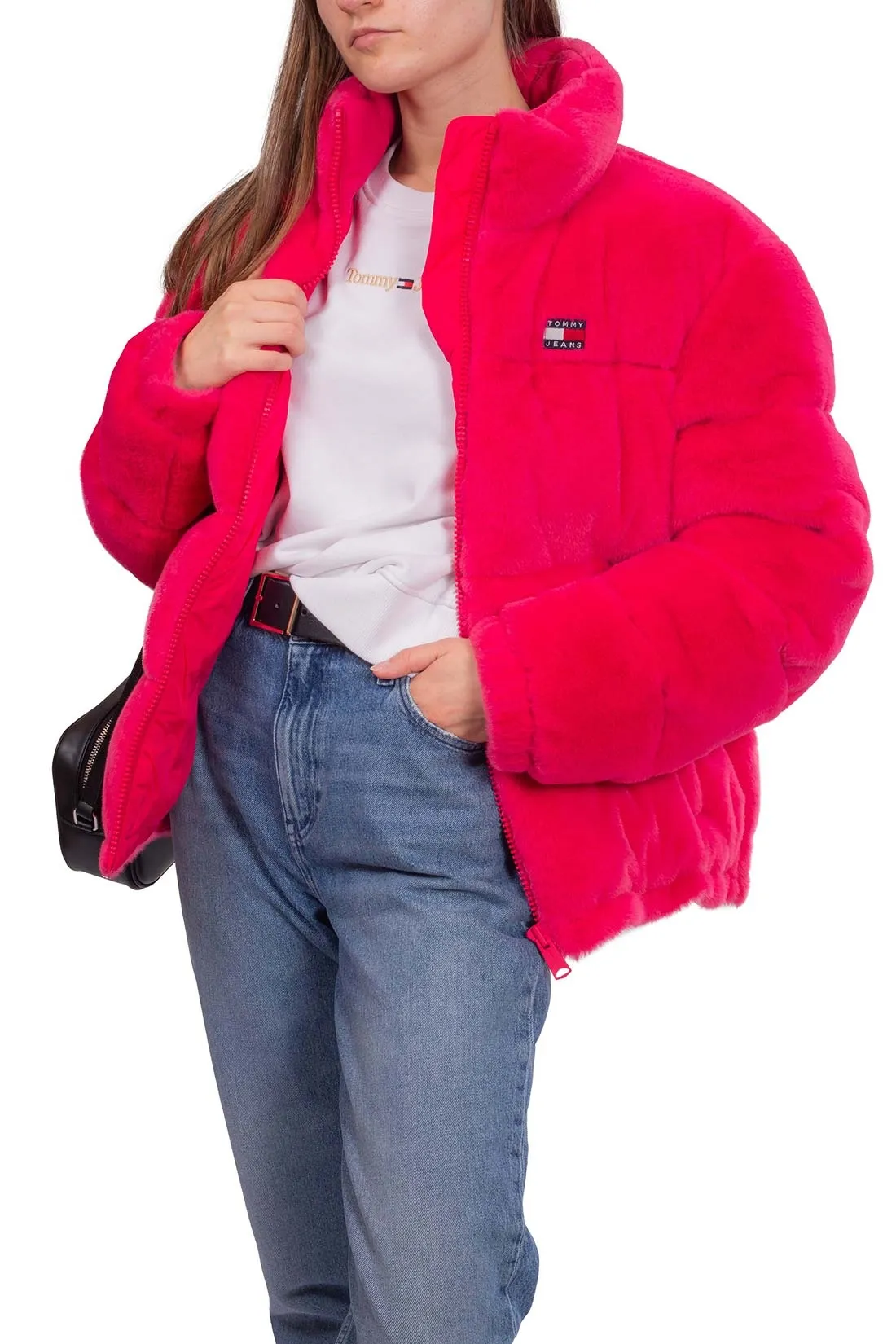 TOMMY JEANS Felpa estiva donna con logo lineare