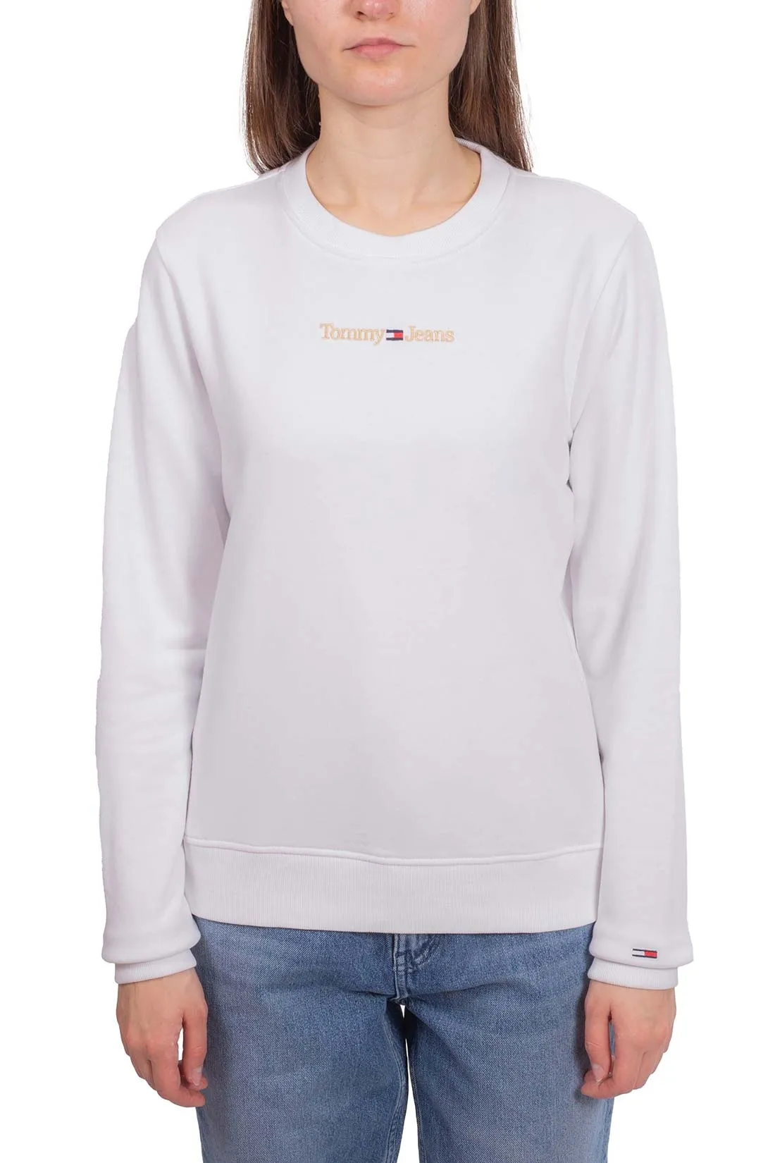 TOMMY JEANS Felpa estiva donna con logo lineare