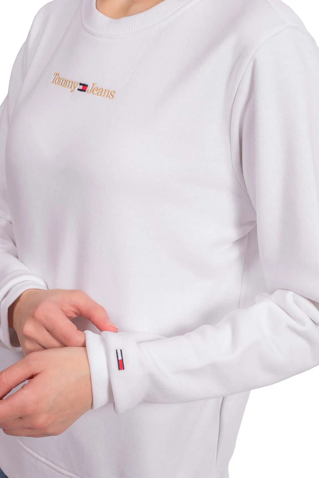 TOMMY JEANS Felpa estiva donna con logo lineare