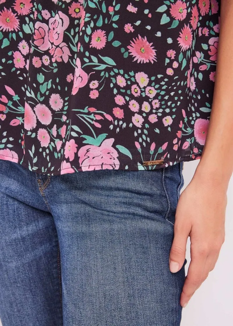 Top in georgette floreale