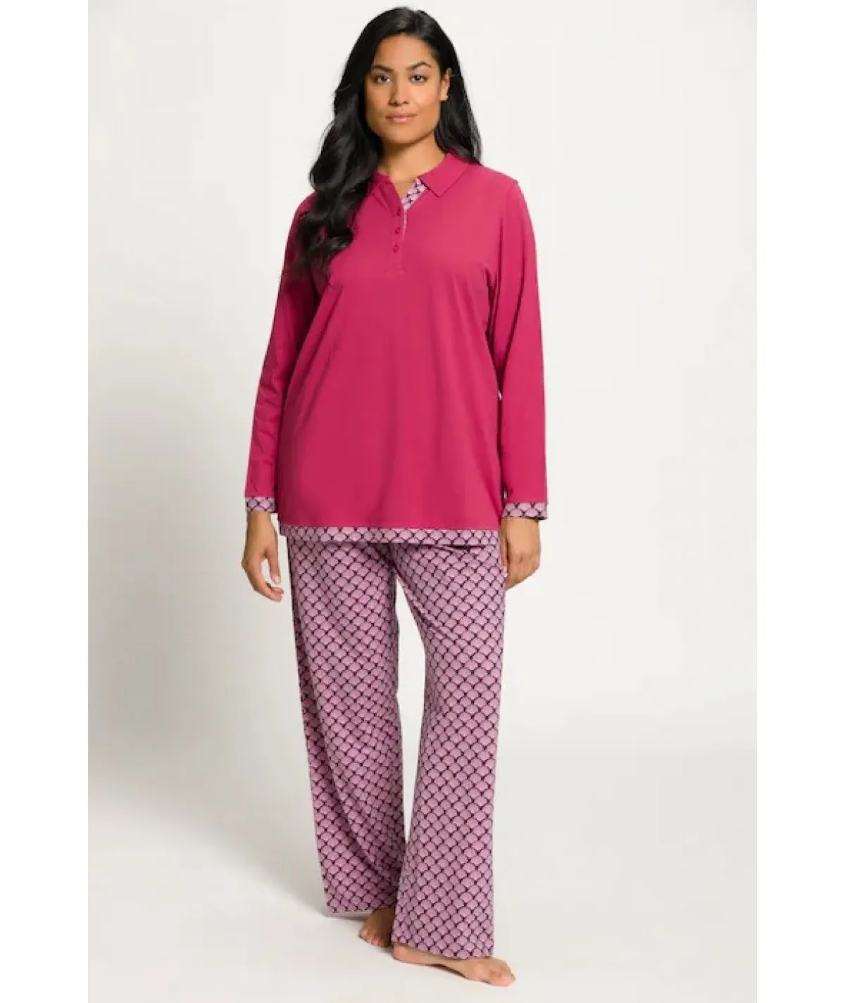 ULLA POPKEN PIGIAMA CURVY LUNGO PER DONNA E RAGAZZA TAGLIE COMODE