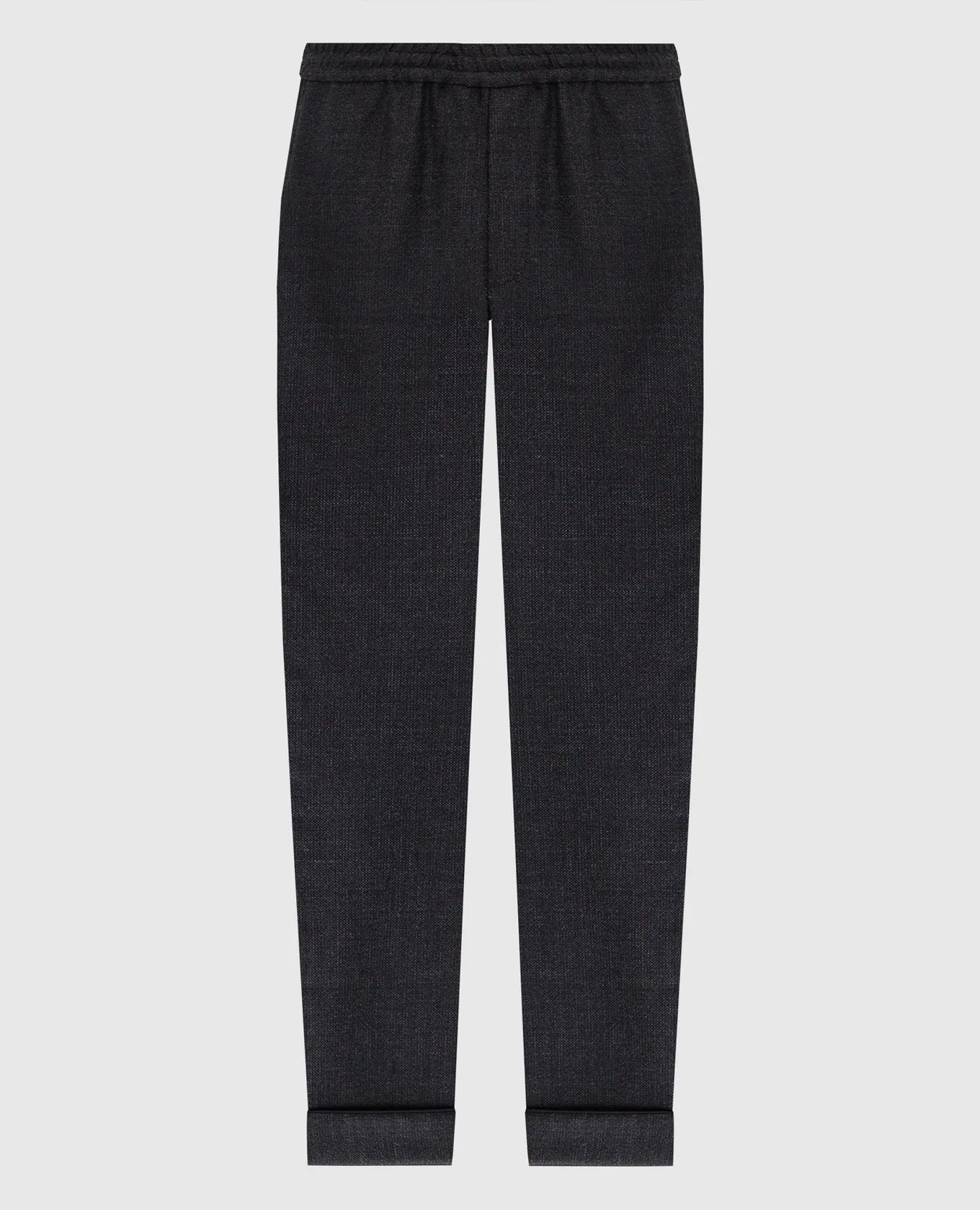 Valentino Pantaloni grigi in lana con revers 5V3RBB668JB