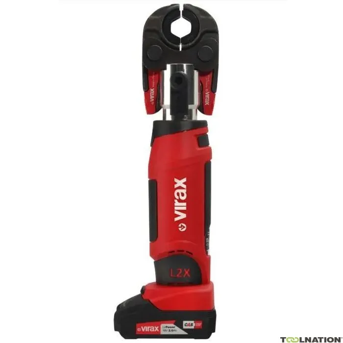 VIRAX 253574 L2X Barra di pressatura 18 V 2 x 2,0 Ah incl. ganasce RF-P12-16-20