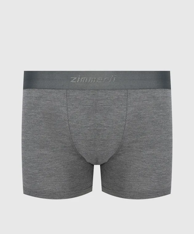 Zimmerli Boxer con logo Pureness grigio 7001343
