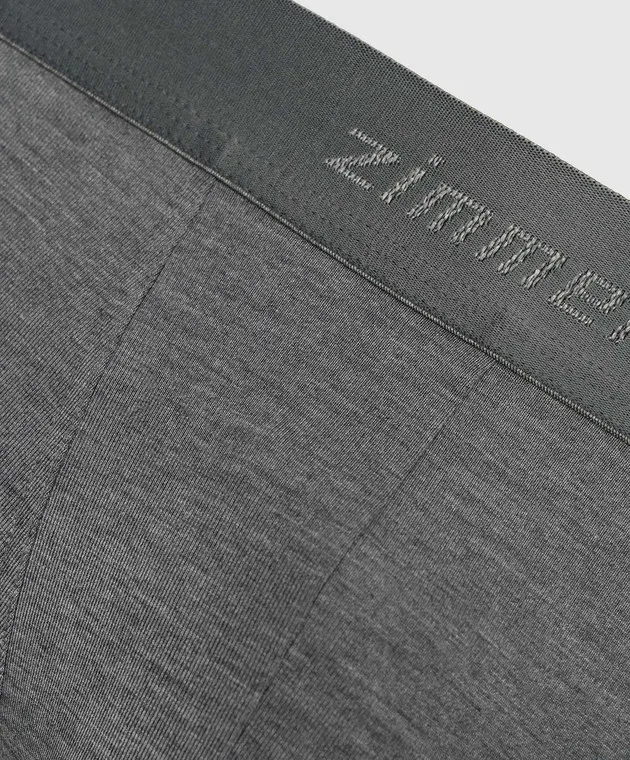 Zimmerli Boxer con logo Pureness grigio 7001343